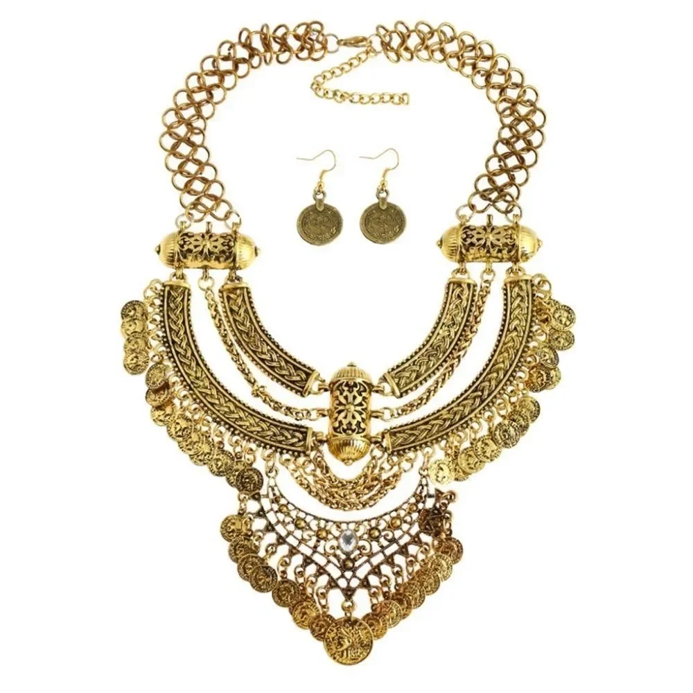 VINTAGE ETHNIC MAXI STATEMENT Necklace